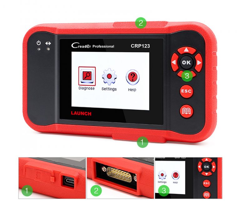 Launch Professional OBD2/EOBD Scanner Creader CRP123 GVDTECH